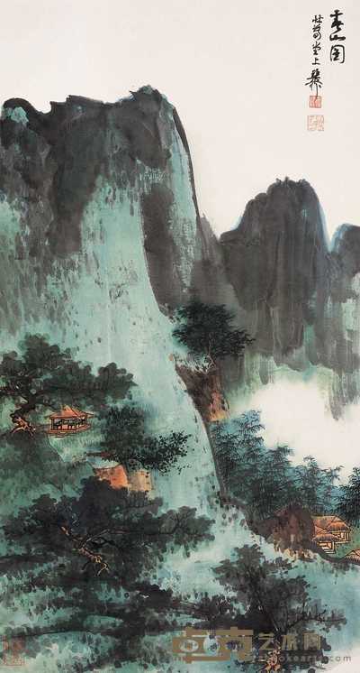 谢稚柳  春山图 立轴 89.5×48cm